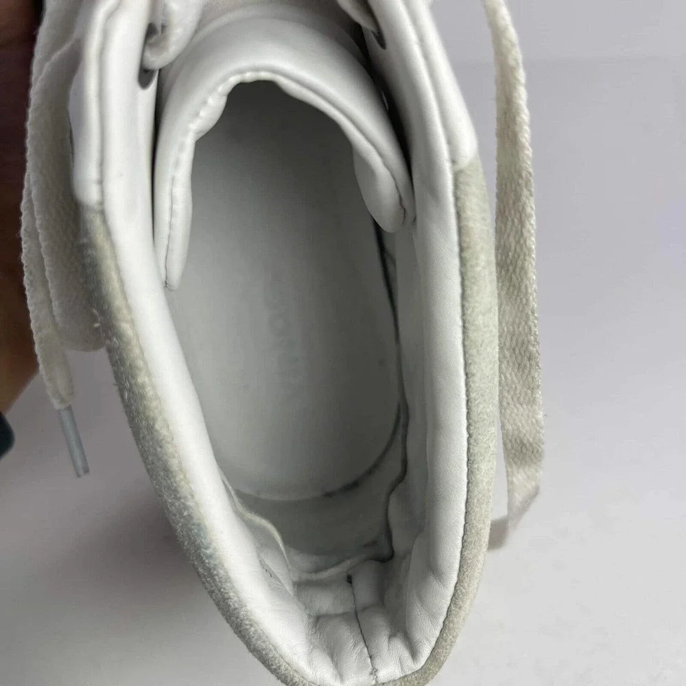 Vince Men's Fynn Leather High Top Sneaker US 11 White Lace-Up Mid Shoes boot - Picture 9 of 11